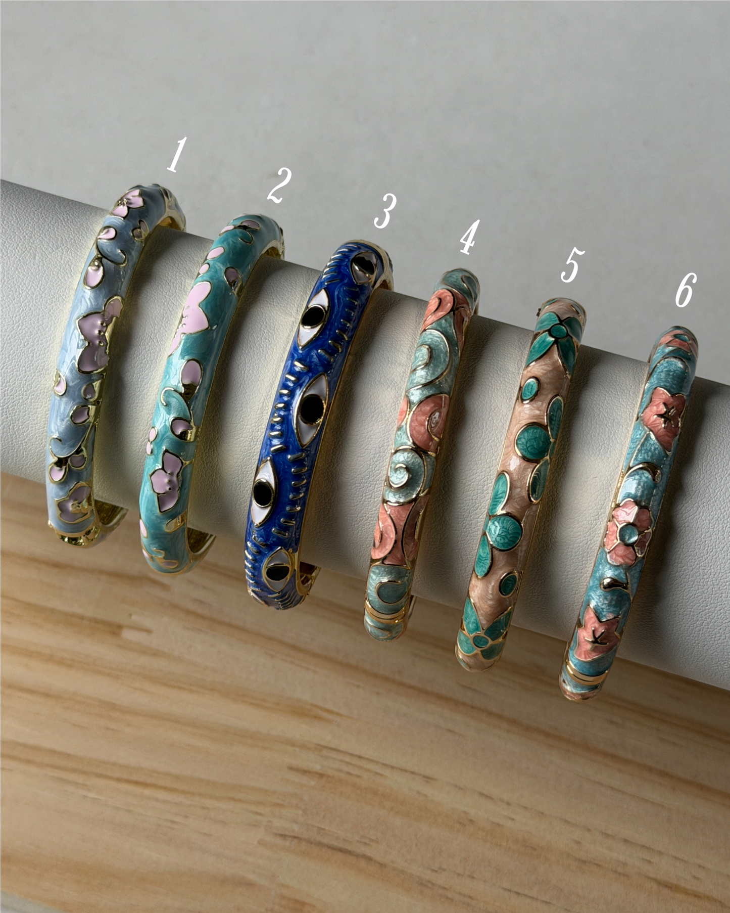 Meenakari Bracelet (Blue and pink)