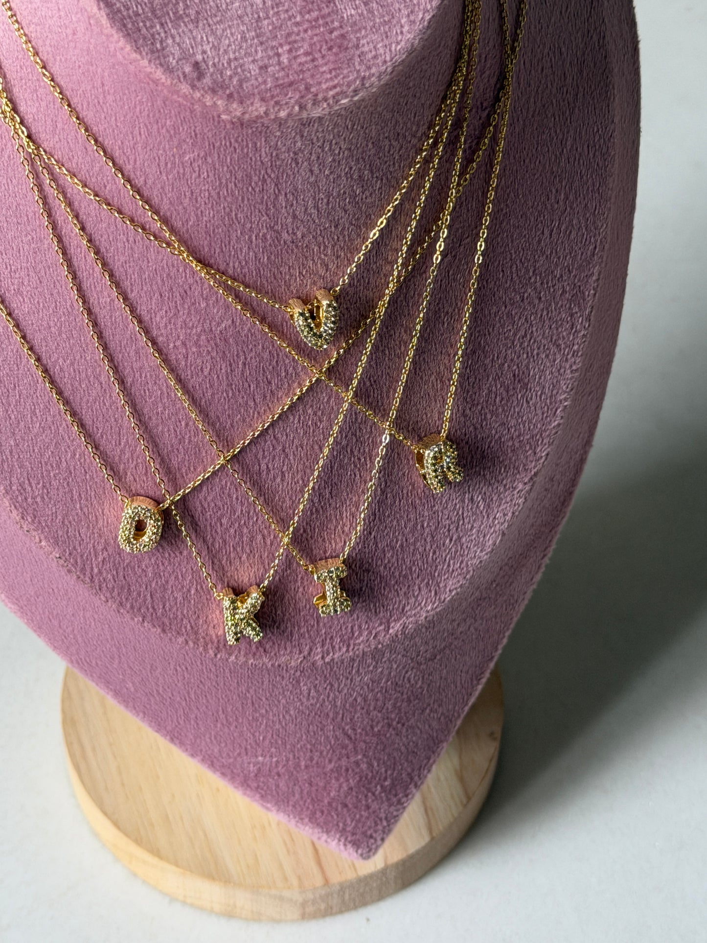 Baby Bubble Initial Necklace