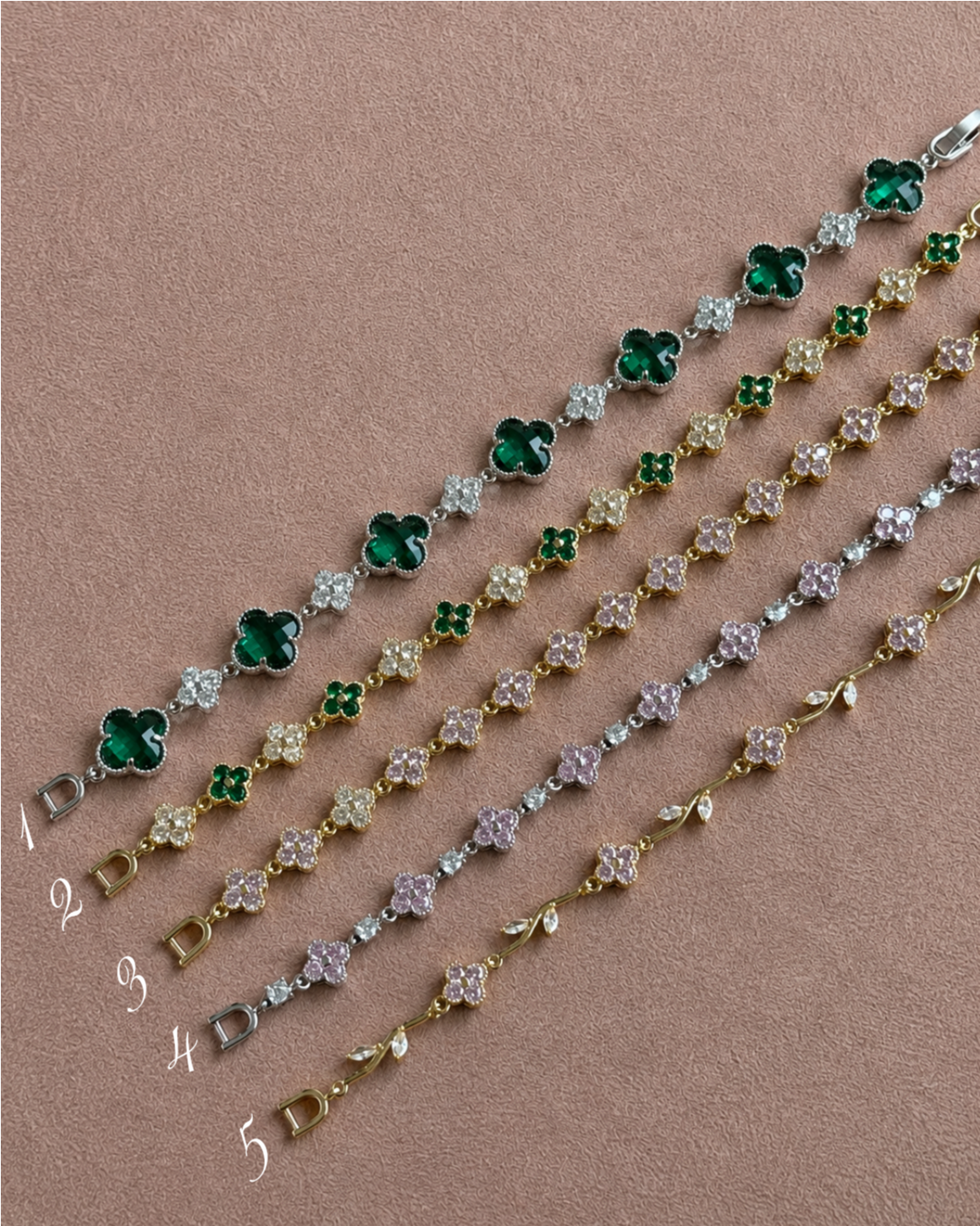 Clover studded bracelets