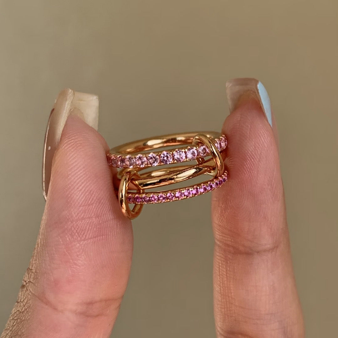 Pink Glaze Stacked Ring [Preorder]