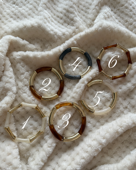 Resin stretchable bracelets