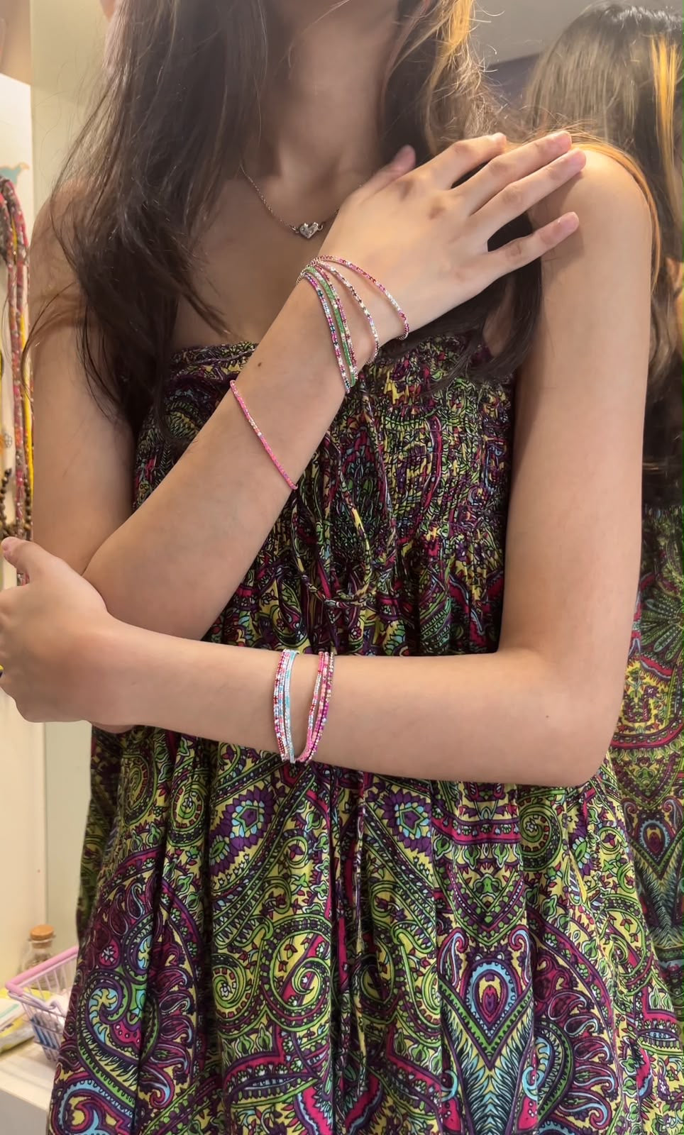 Multicolour Rhinestone bracelets (set of 12)