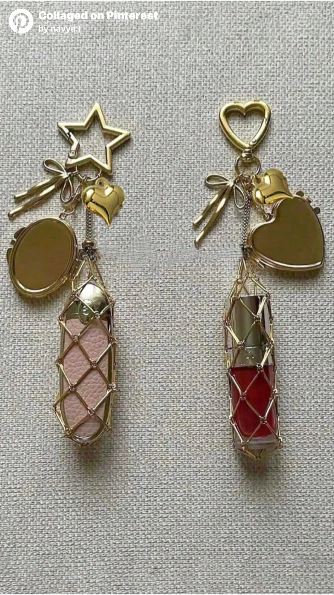 Viral lipstick holder keychain