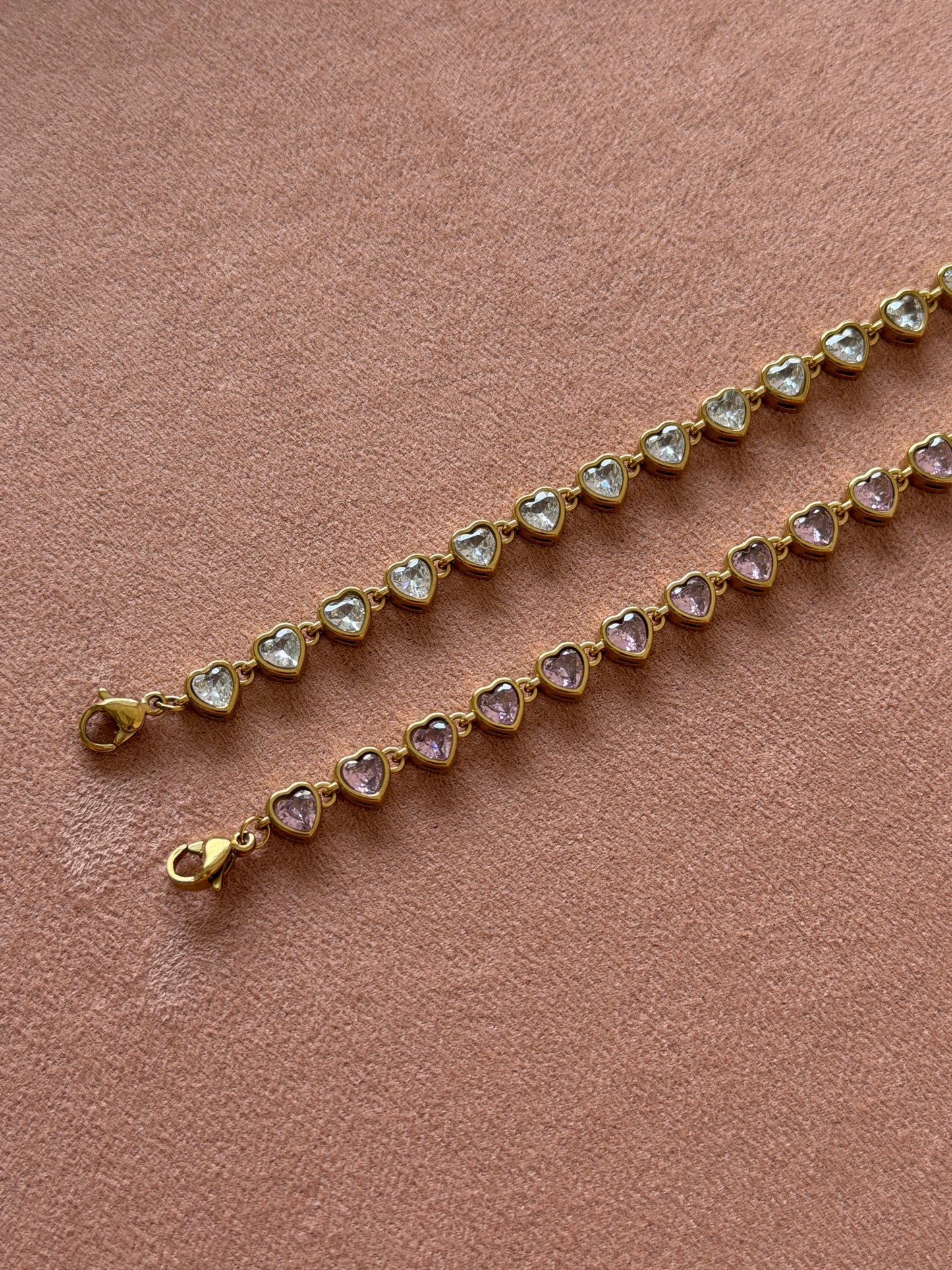 Heart tennis bracelet