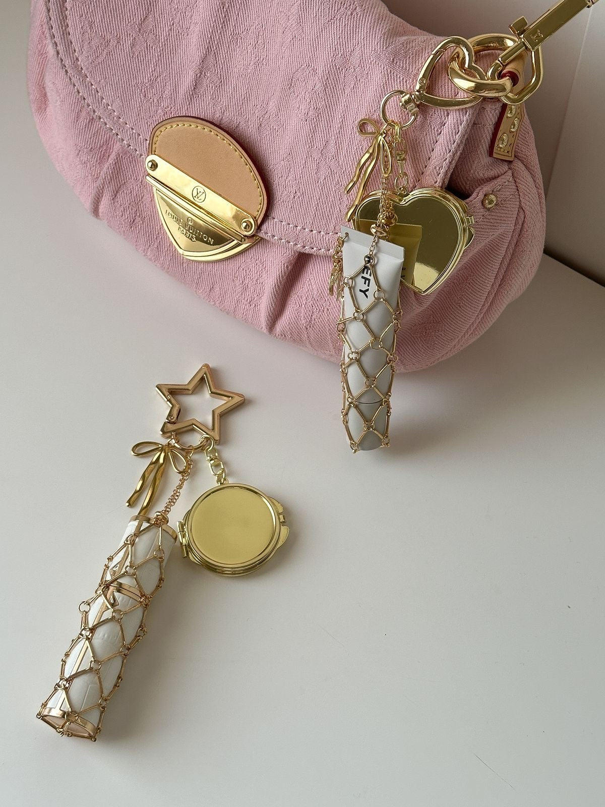 Viral lipstick holder keychain