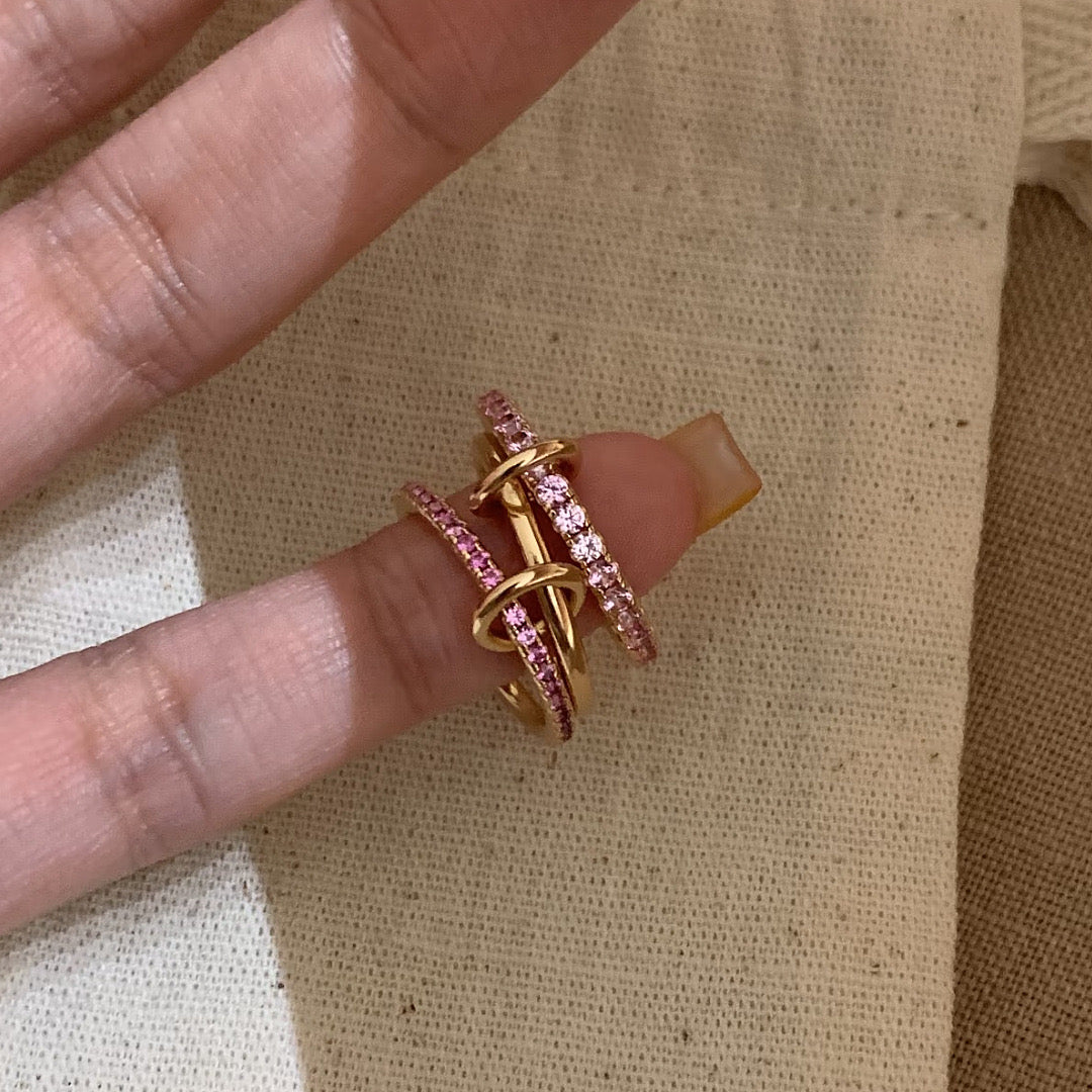 Pink Glaze Stacked Ring [Preorder]