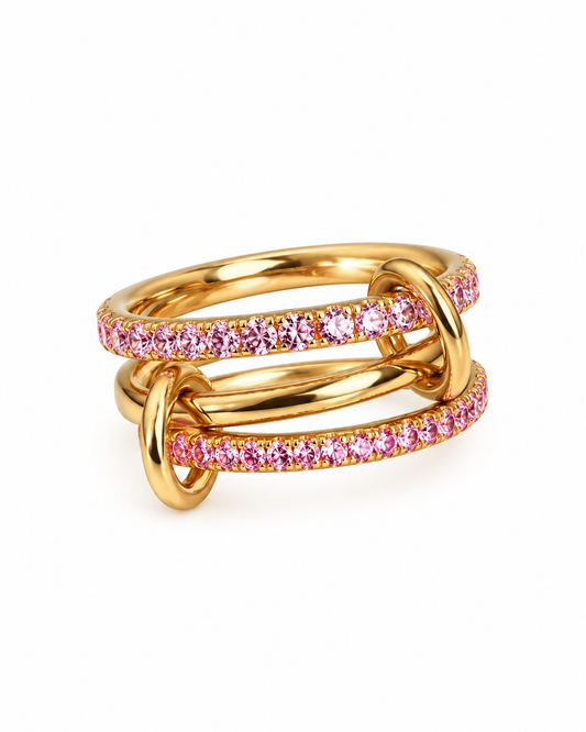 Pink Glaze Stacked Ring [Preorder]
