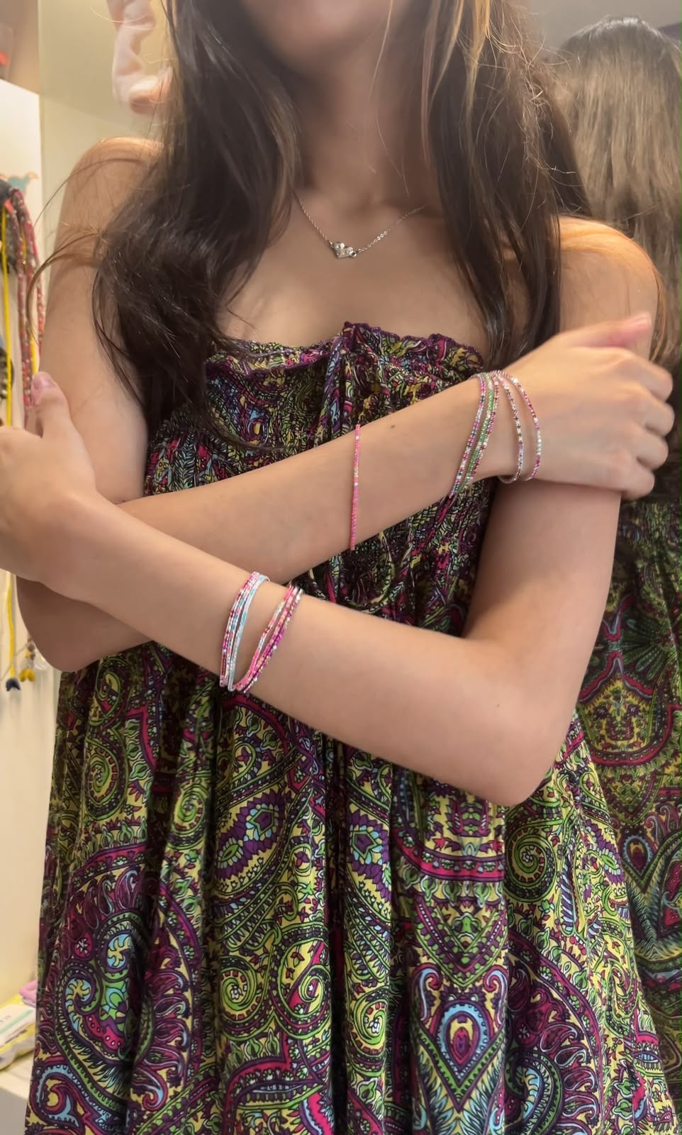 Multicolour Rhinestone bracelets (set of 12)