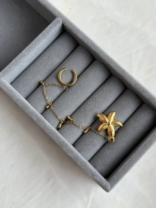 Starry stud and cuff